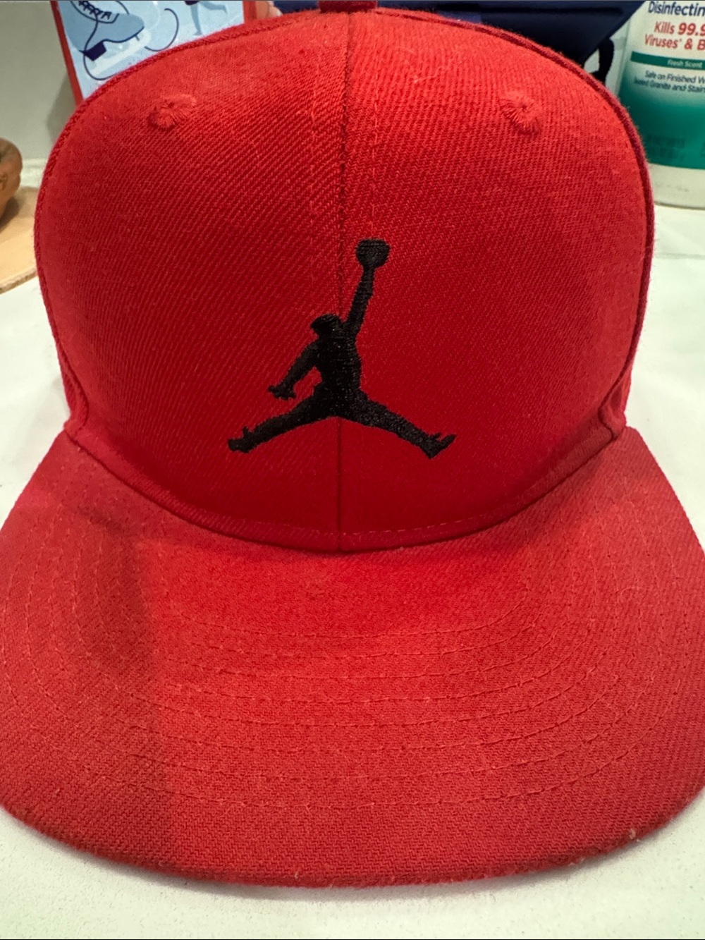 Jordan Red Snapback with Black Jumpman